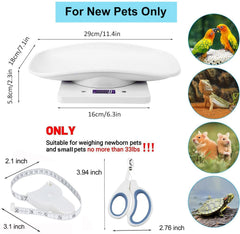 YTCYKJ precision scale displays grams and ounces for small animals.