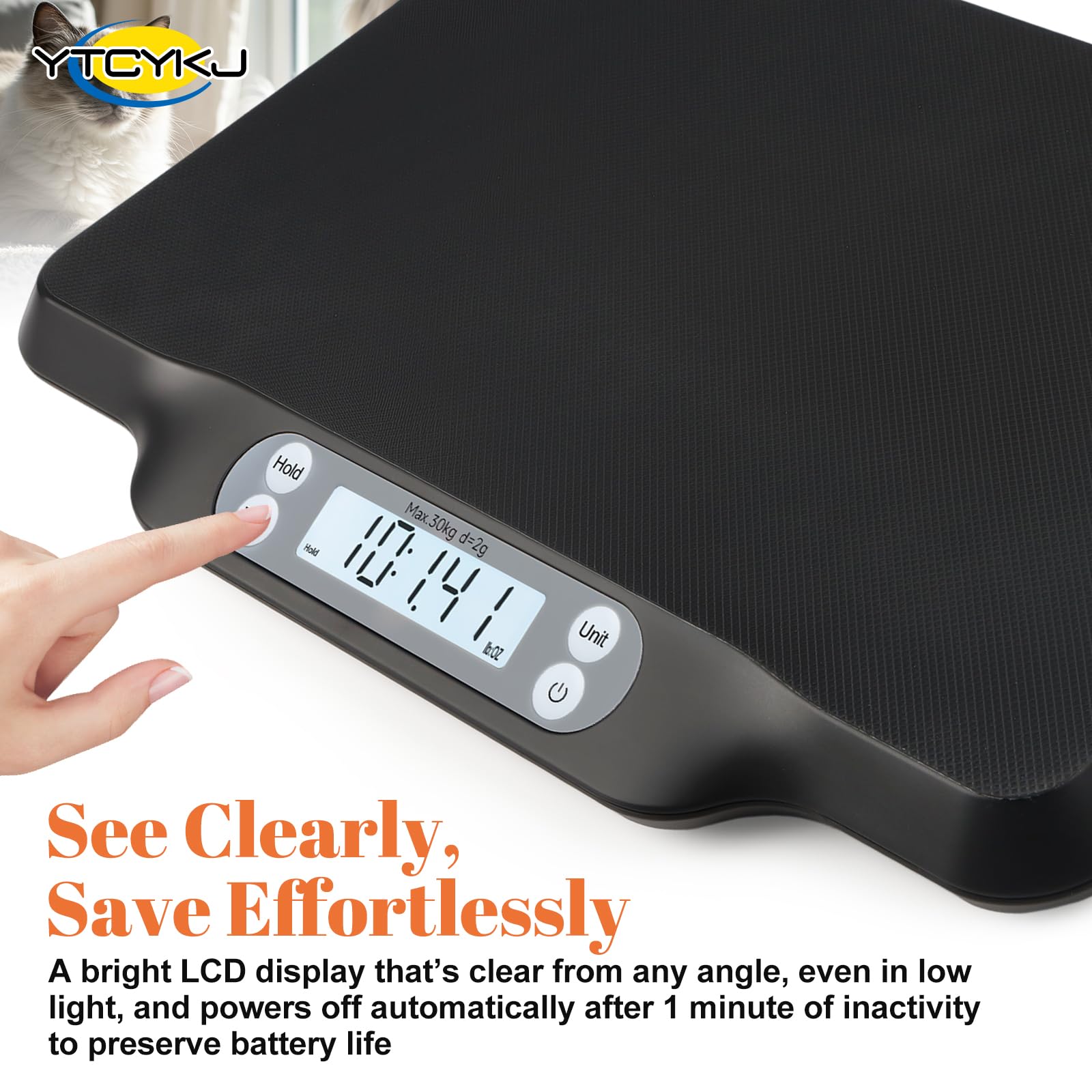 YTCYKJ 30 kg capacity scale suitable for small to medium pets.