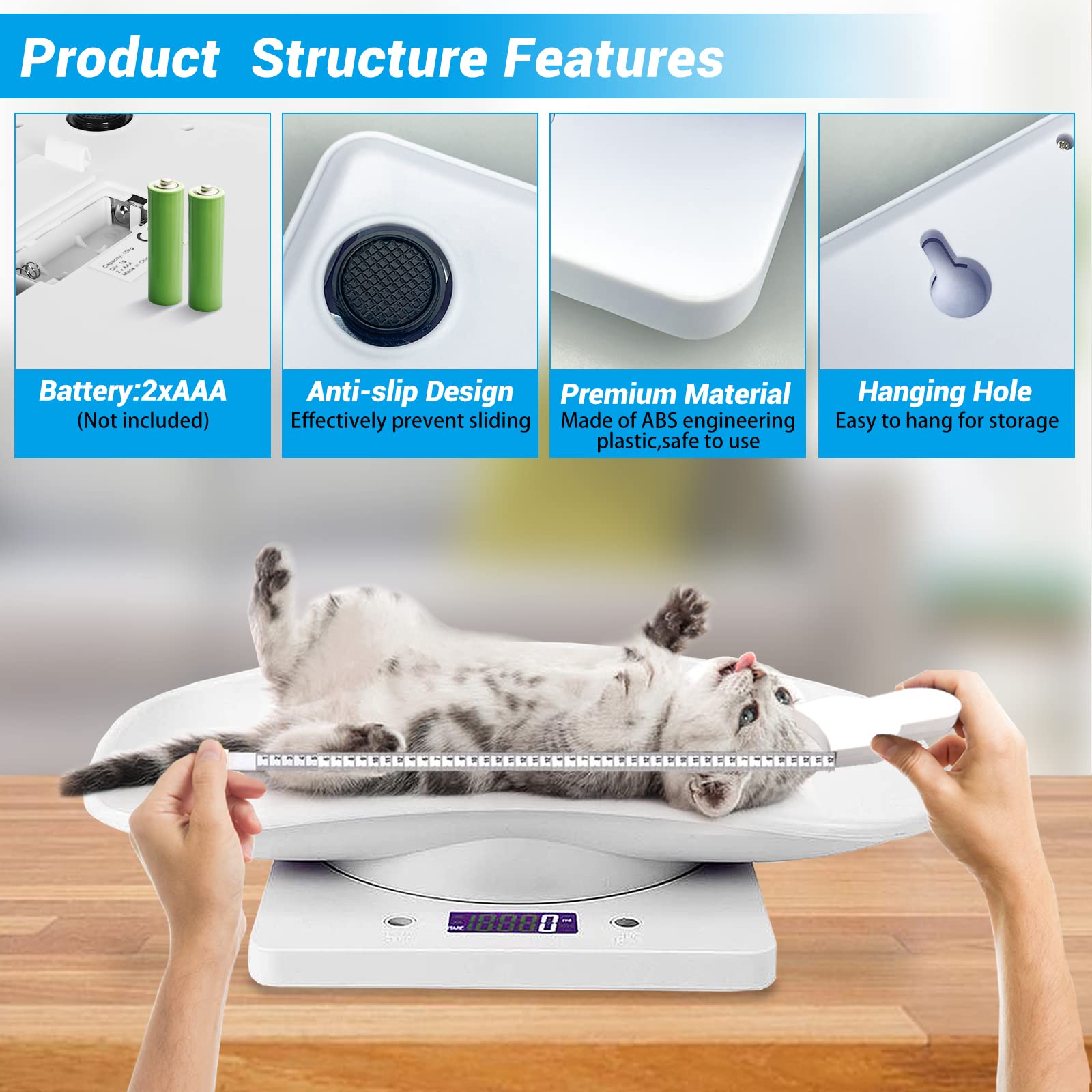 YTCYKJ multifunction scale also serves as a food measure.