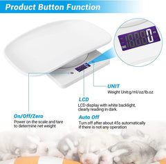 YTCYKJ puppy scale ideal for weighing newborns and kittens.
