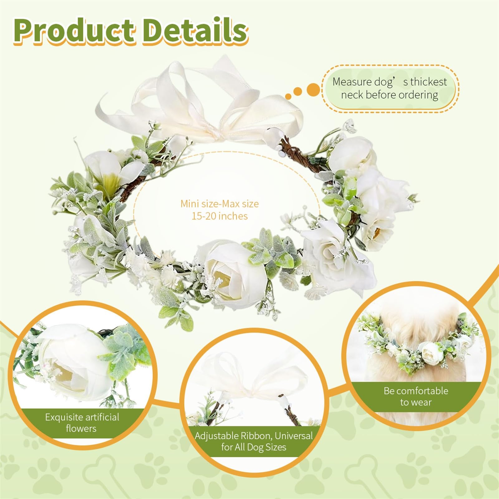YUAN KE GUANG DIAN adjustable ribbon detail demonstrating versatile fit for all breeds