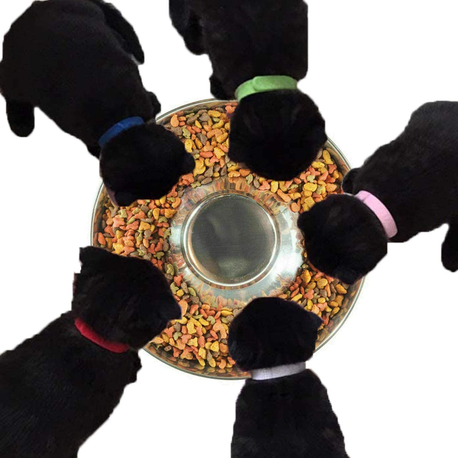 YUDANSI stackable puppy weaning bowls offering efficient litter feeding and storage.