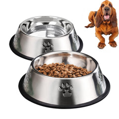 YUDANSI xl51oz dog bowl bottom view highlights a wide base for stable feeding.