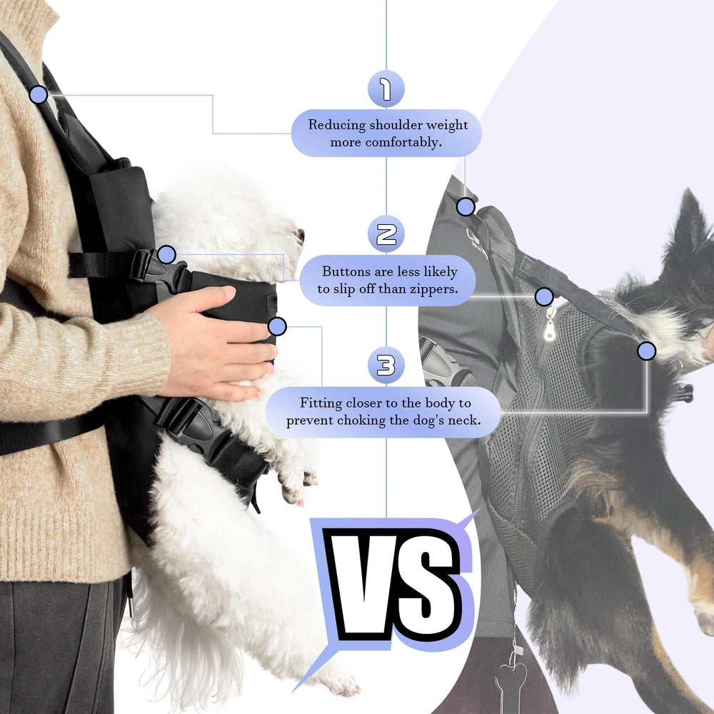 Breathable mesh panel in YUDODO front carrier keeps your pet cool during travel