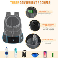 YUDODO front carrier with adjustable width and drawstring closure