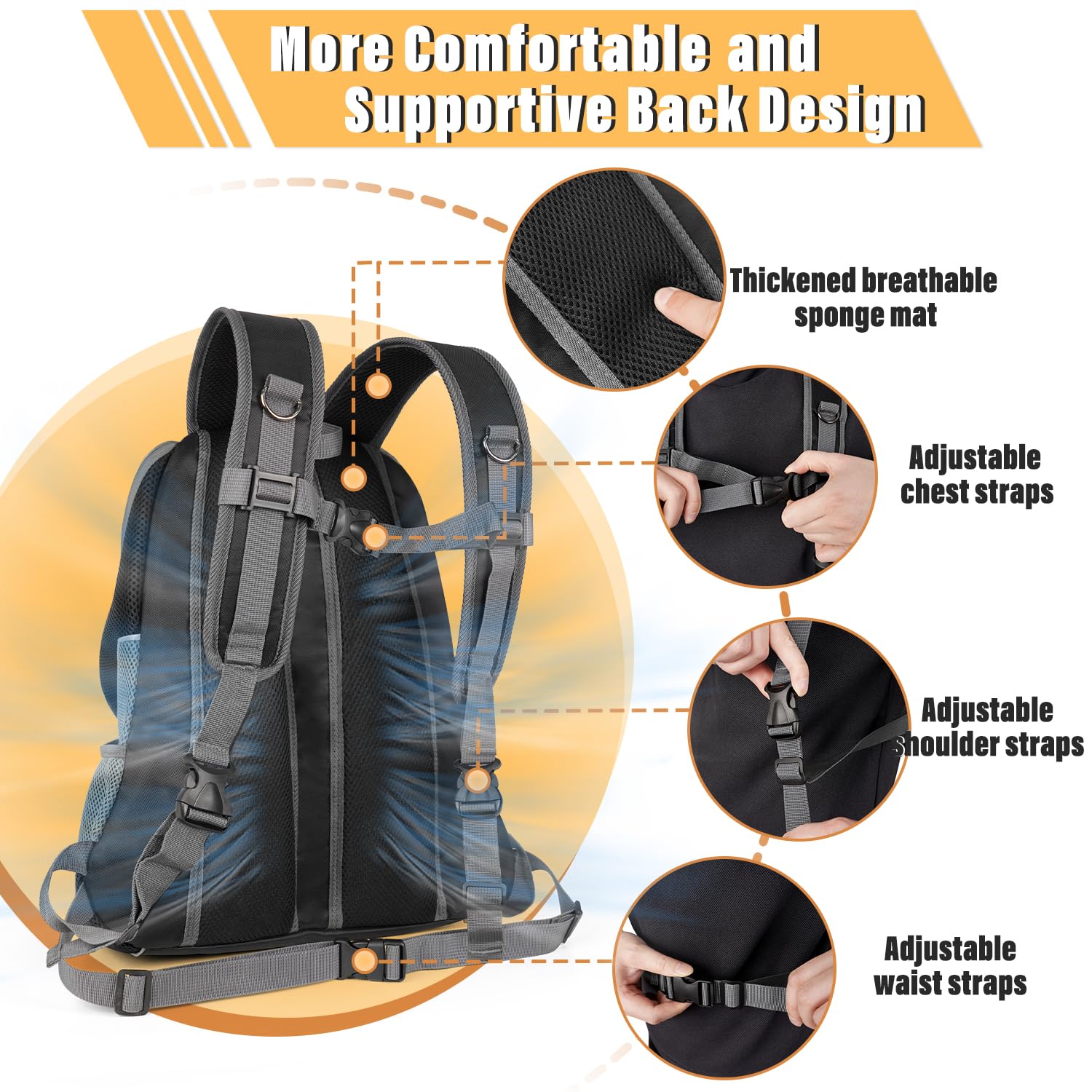 YUDODO versatile dog carrier worn on front or back for flexibility