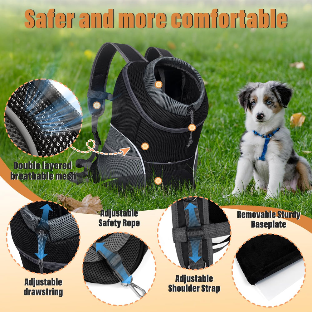 YUDODO dog carrier includes built-in safety strap to prevent escapes
