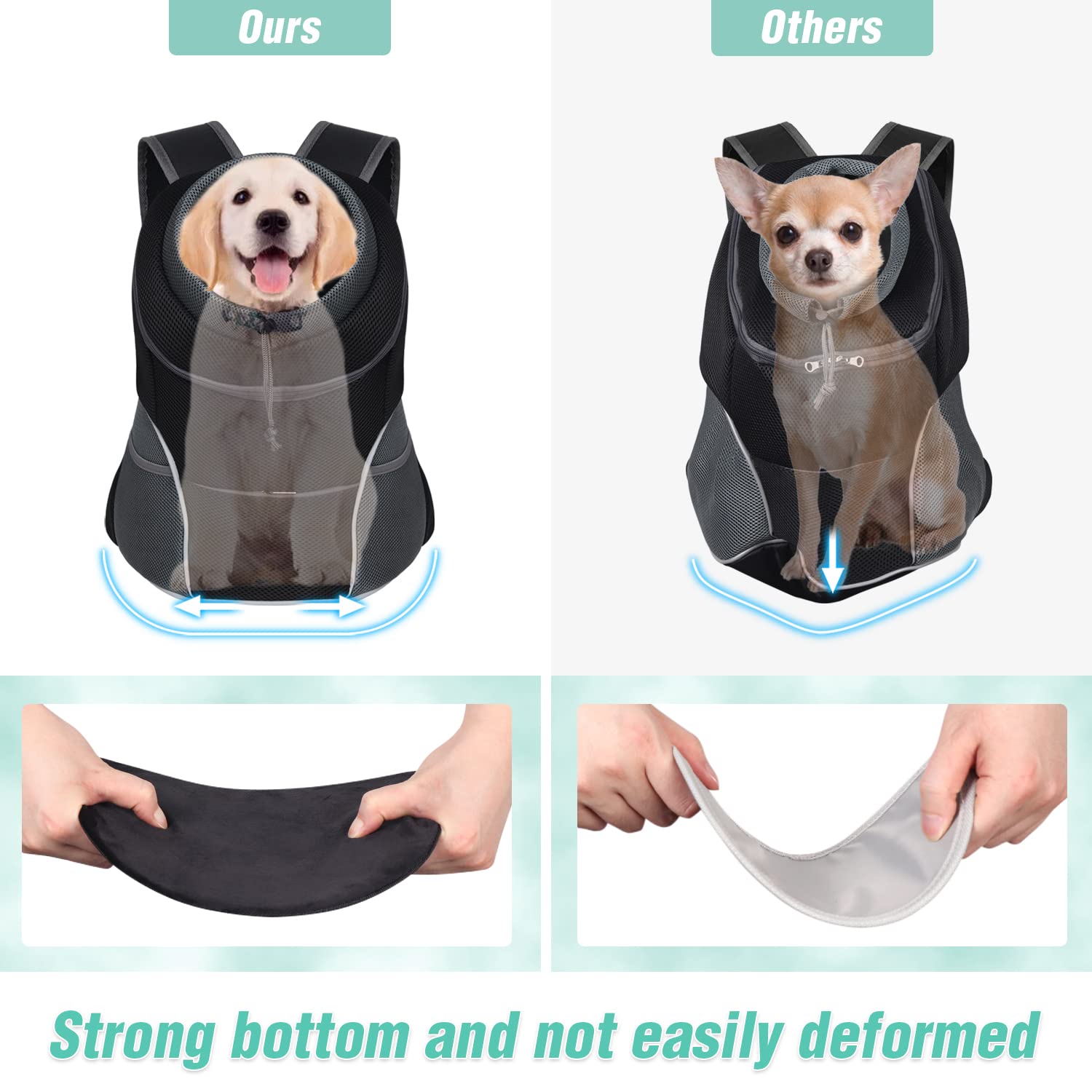 YUDODO three-pocket design for treats, toys, and bags