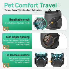 YUDODO side mesh window adds airflow for your pet.