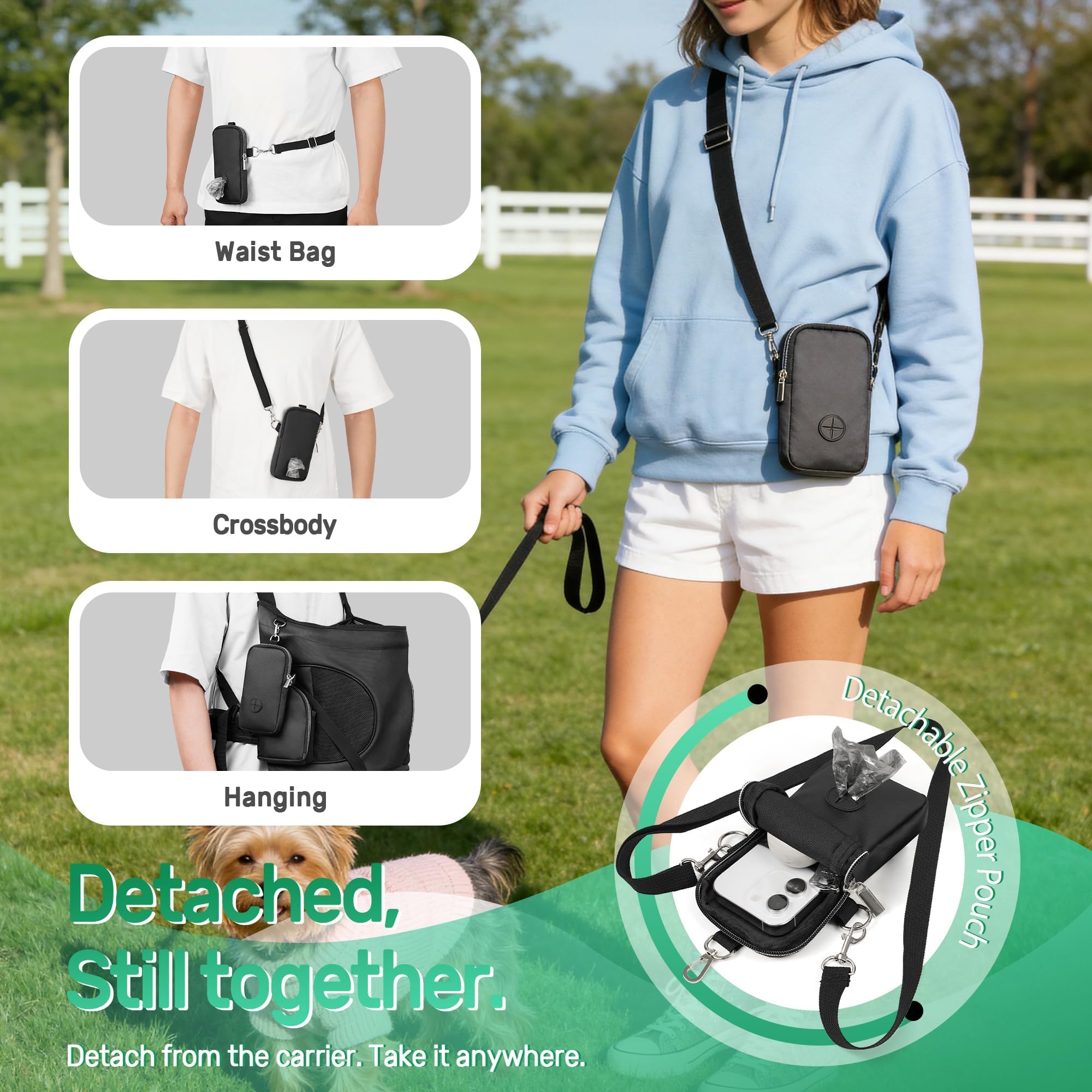 YUDODO side pockets and water bottle sleeve for easy storage.