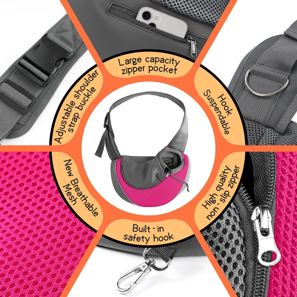 YUDODO large zipper pocket keeps essentials within reach during park walks