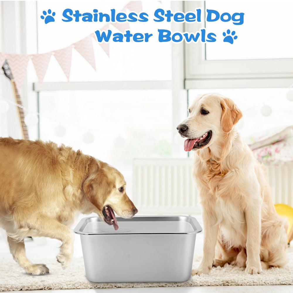 YUEPET 3 Gallons stainless steel bowl for indoor and outdoor use.