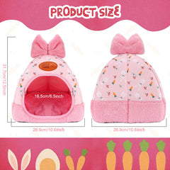 YUEPET Carrot-pattern Bunny Bed with inviting entrance and cute design