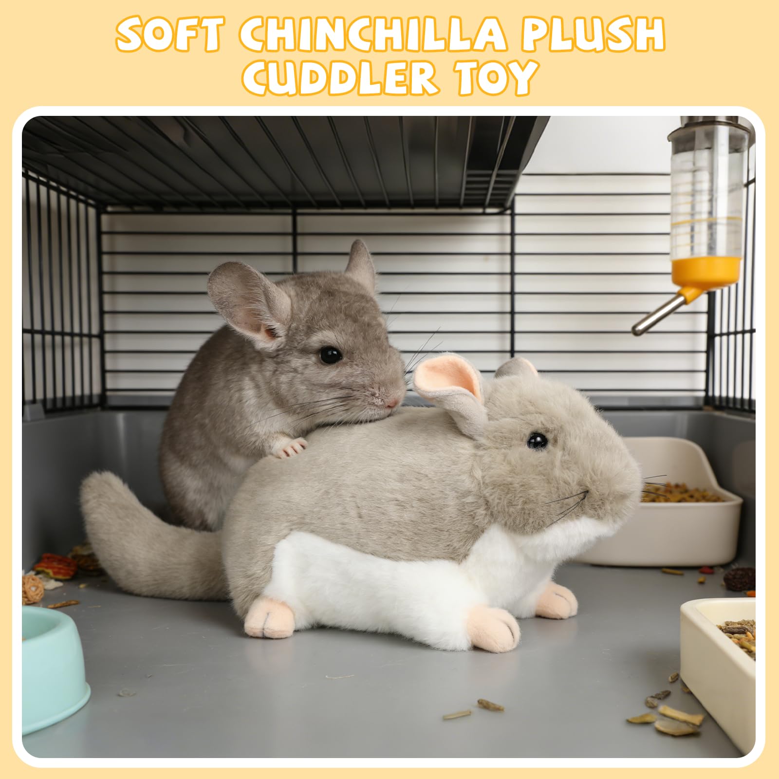 YUEPET chinchilla cuddler cage-accessory with flat bottom for stable placement.