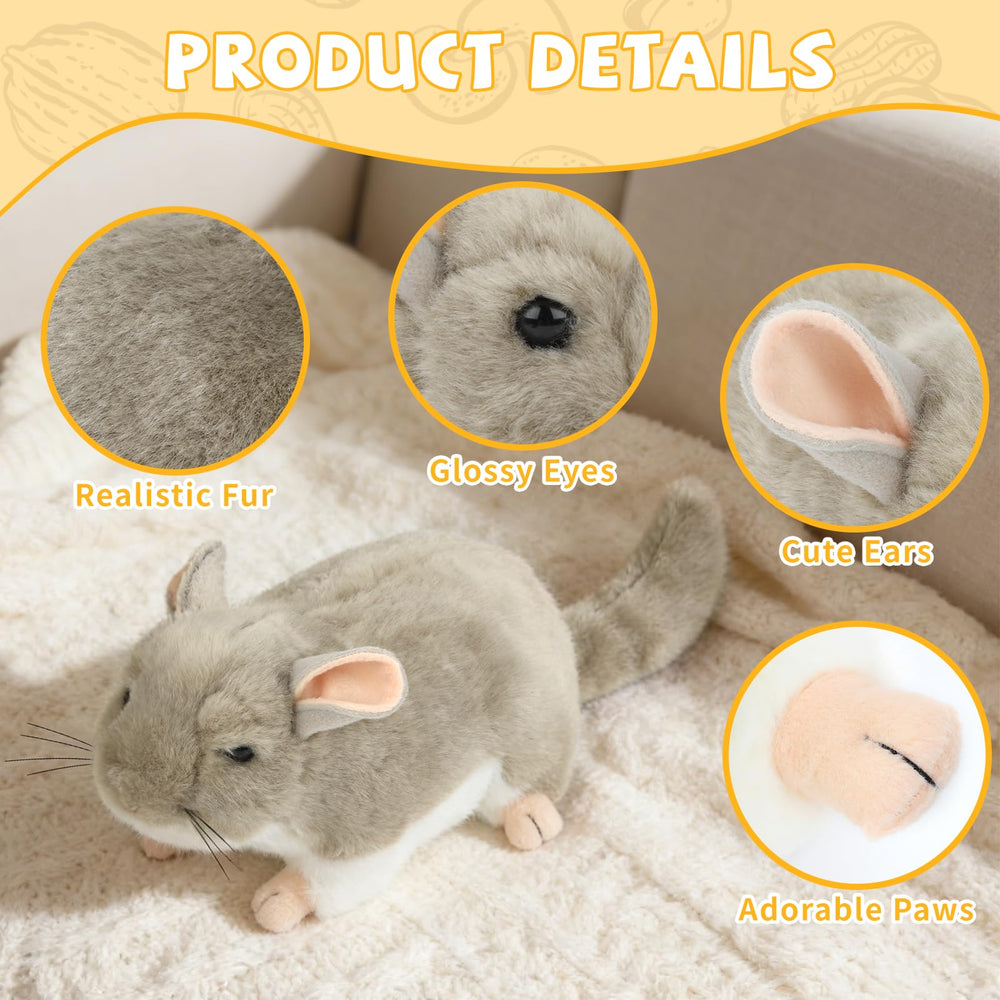 YUEPET chinchilla cuddler soft fiber plush designed for gentle snuggling.