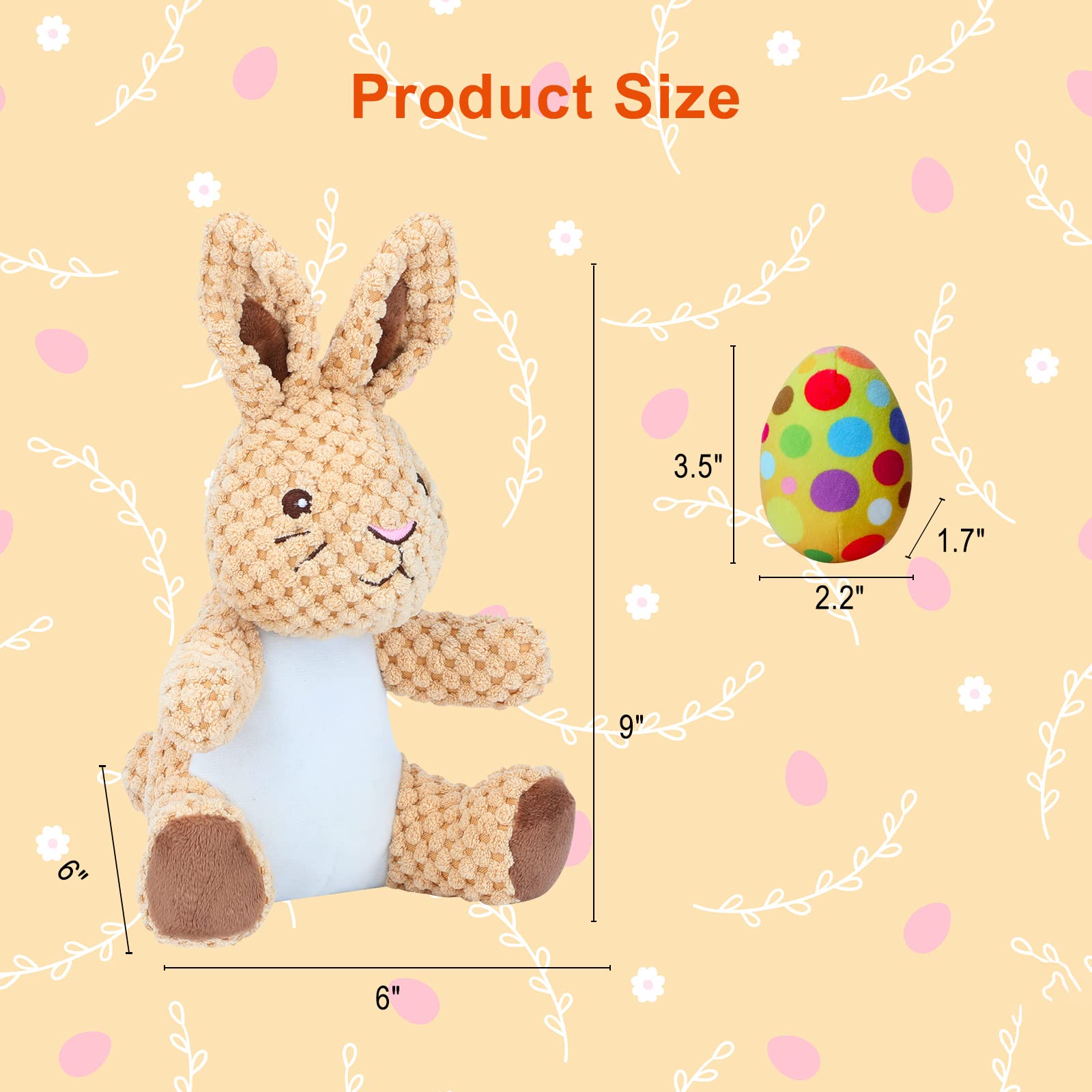 YUEPET Easter egg toy with removable egg for versatile solo or tug play