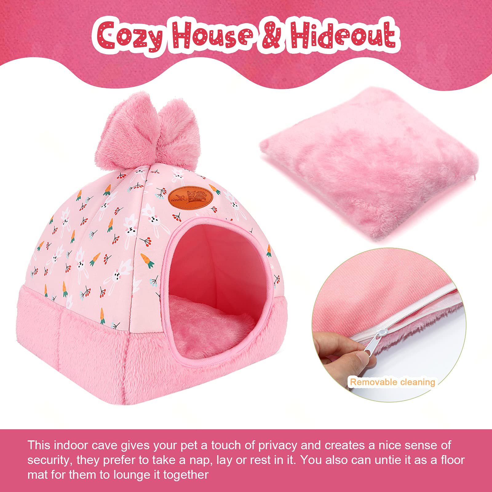 YUEPET Large Entrance Hideout provides easy access for small pets