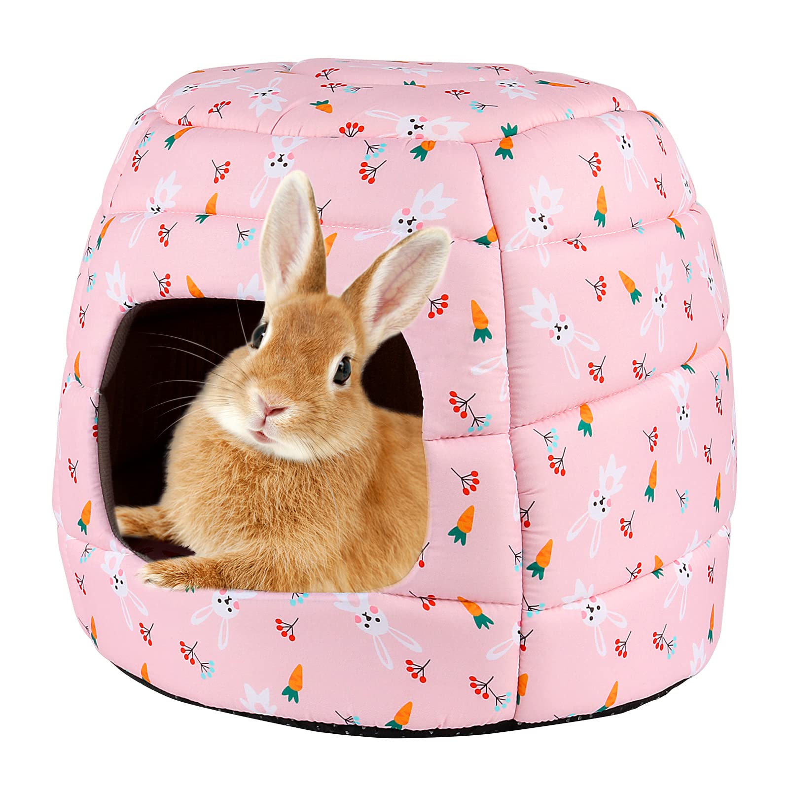 YUEPET large rabbit bed house foldable hideout for cozy naps.
