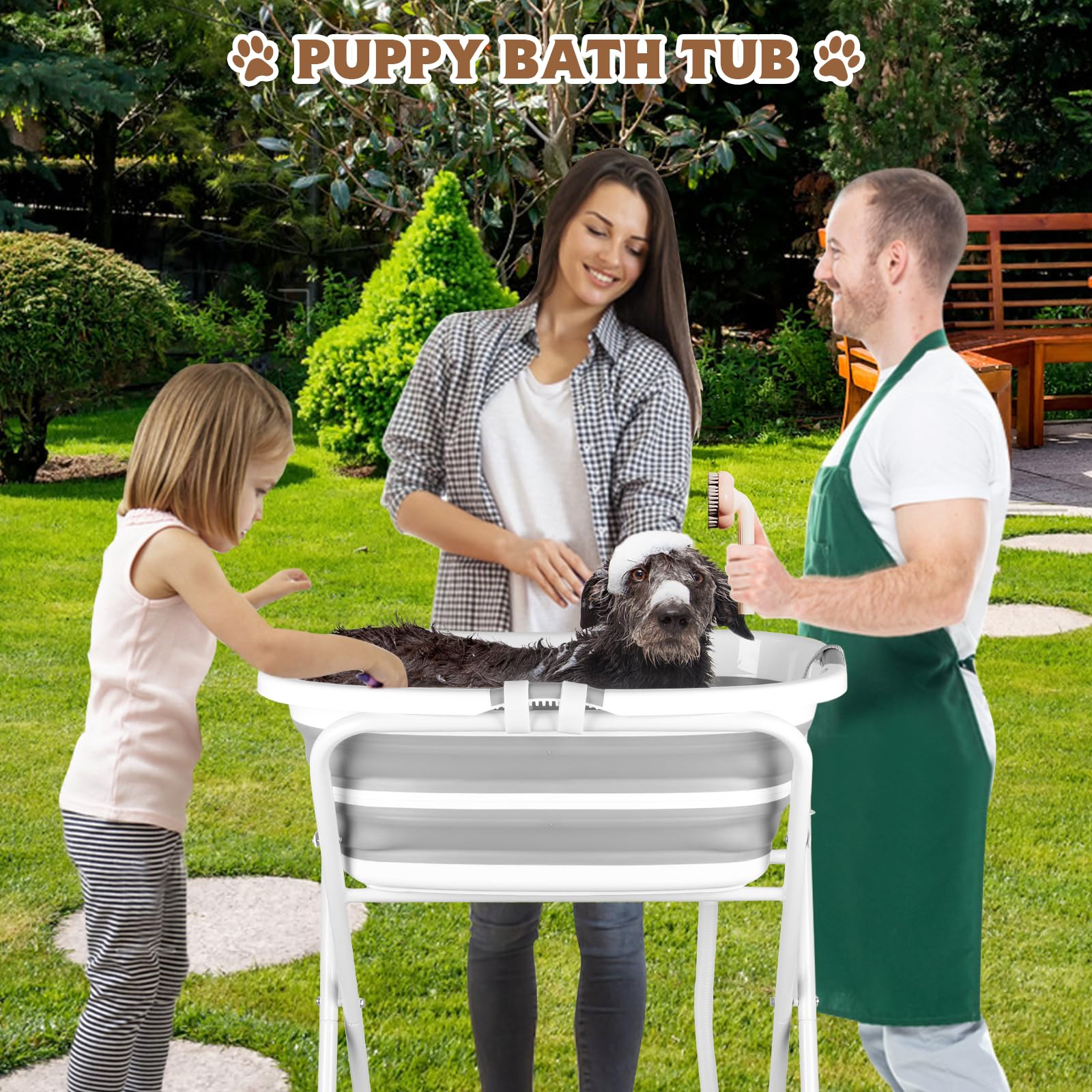 YUEPET quick-setup dog washing station ready for grooming