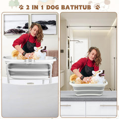 YUEPET stainless steel frame providing sturdy support for washing