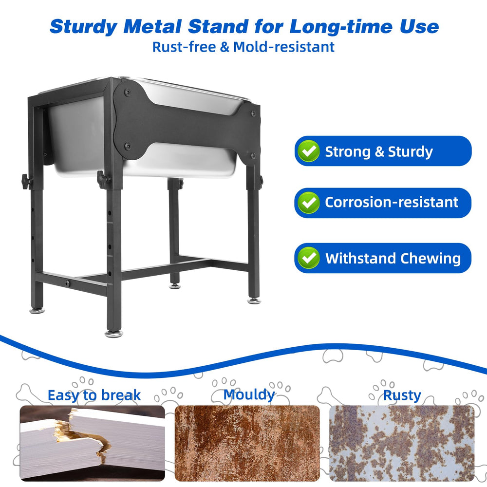 YUEPET thickened stainless steel bowl resists rust and cleans easily