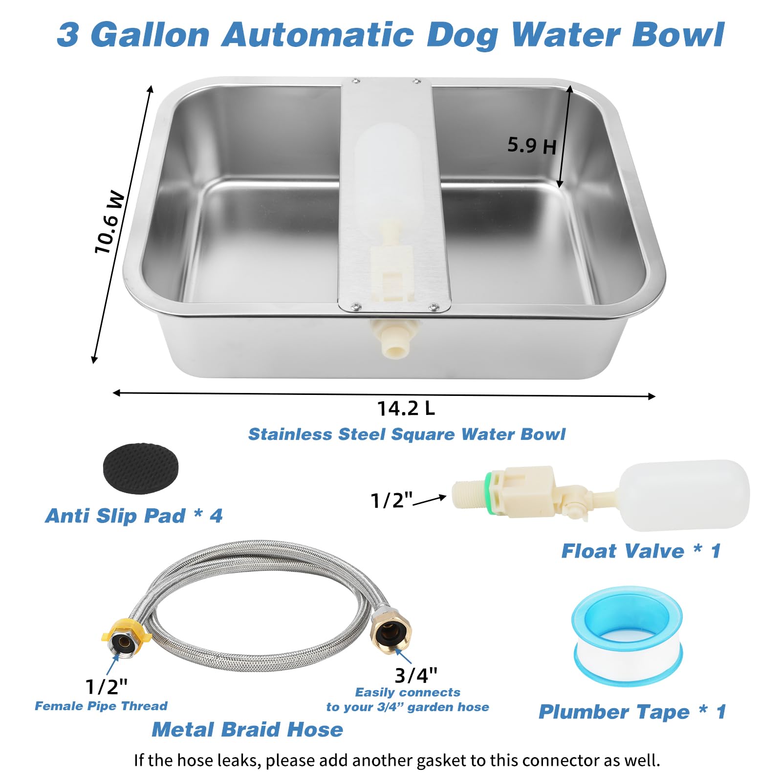 YUEPET water faucet connection setup for secure flow.