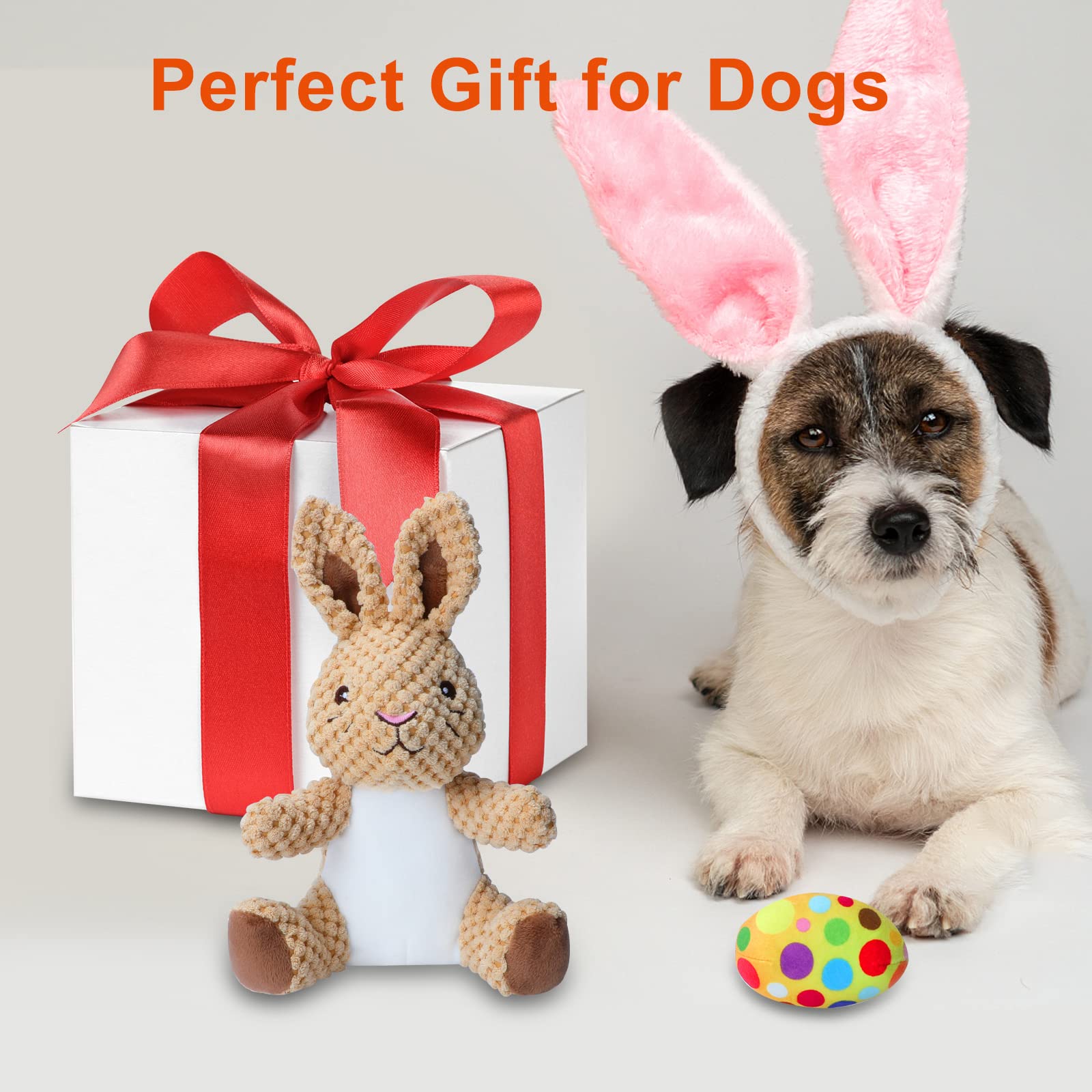 YUEPET yellow Easter bunny dog toy ideal for Easter play and daily fun