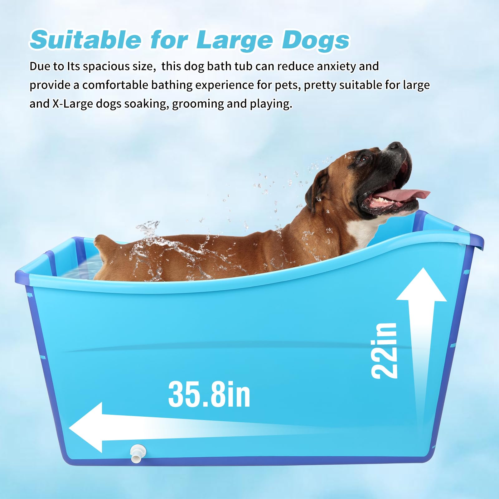YUEPET durable PP-TPE materials provide safe, long-lasting baths