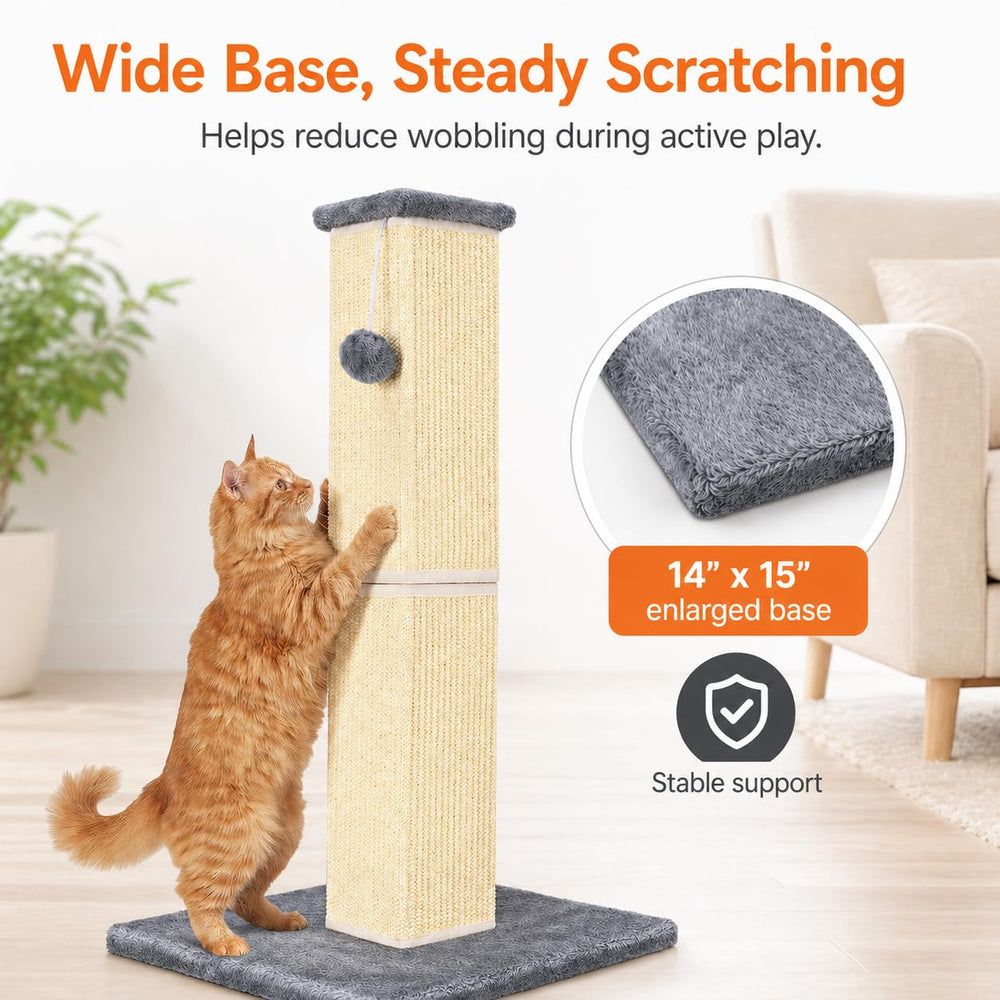 YULOYI natural sisal wrap ensures durability against sharp claws while remaining non-toxic.