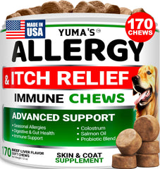 YUMA'S Dog Allergy Relief Chews package ready for daily support.