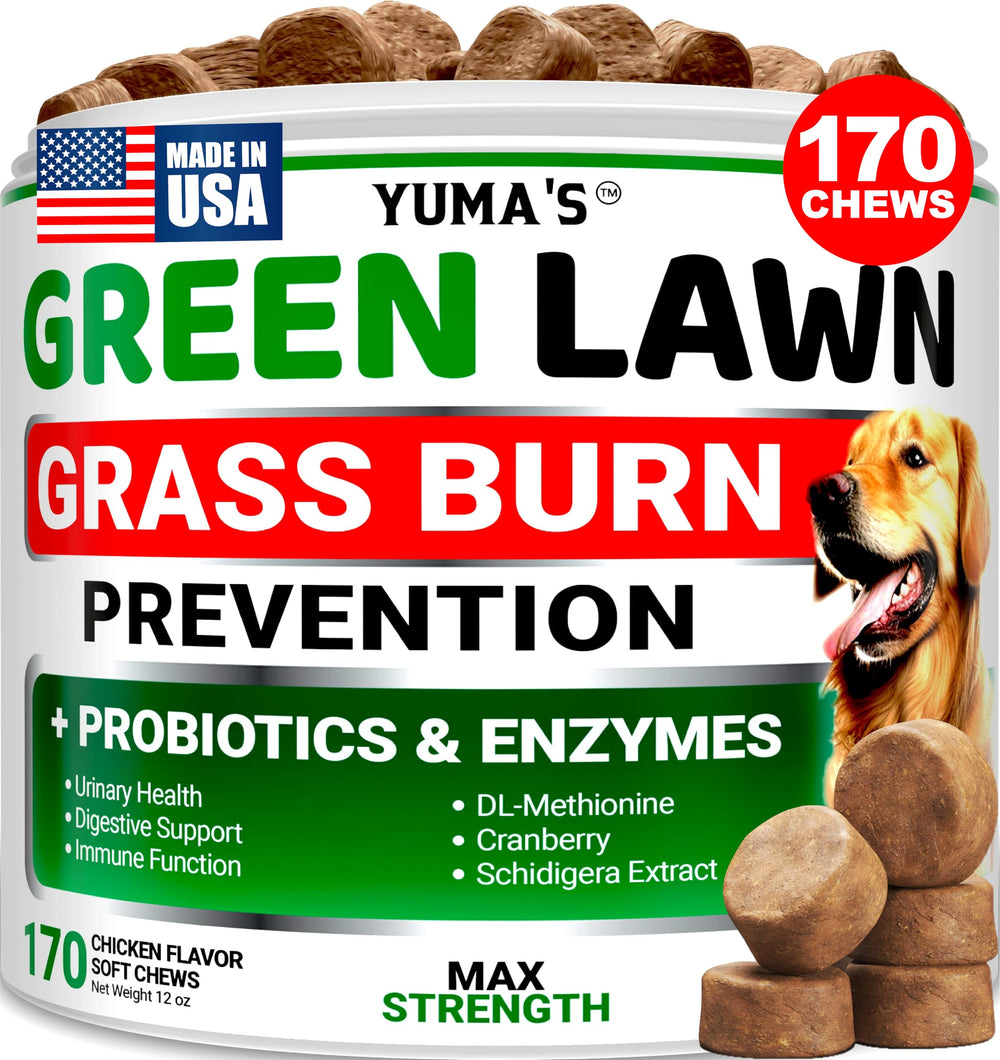 YUMA'S dog urine neutralizer bottle with label boosts lawn health