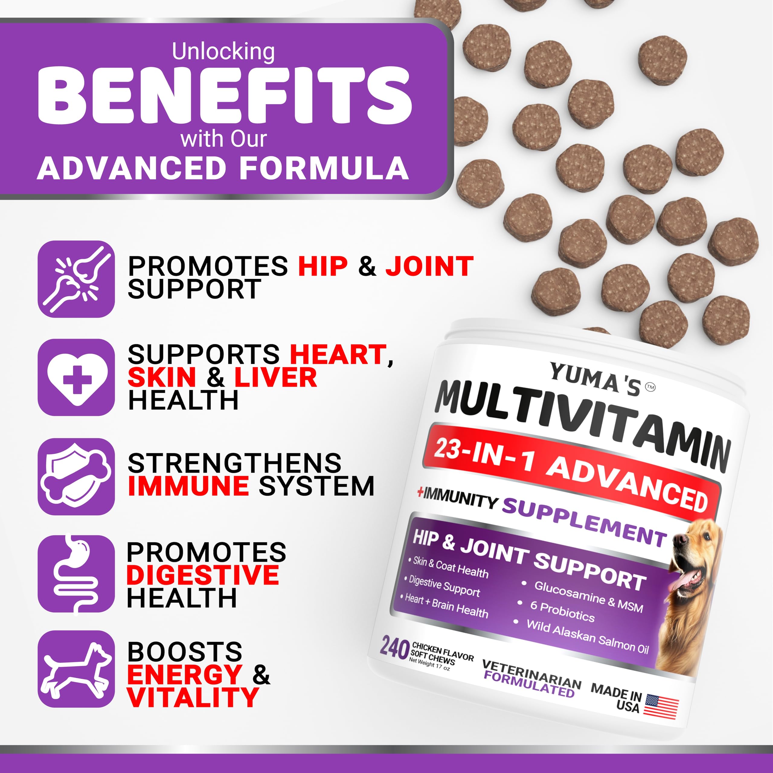 YUMA'S formula with glucosamine for hip and joint support
