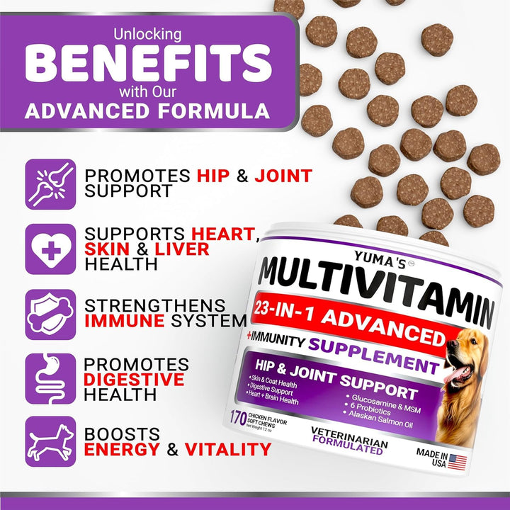 YUMA'S hip joint‑support chew aids mobility for active dogs.