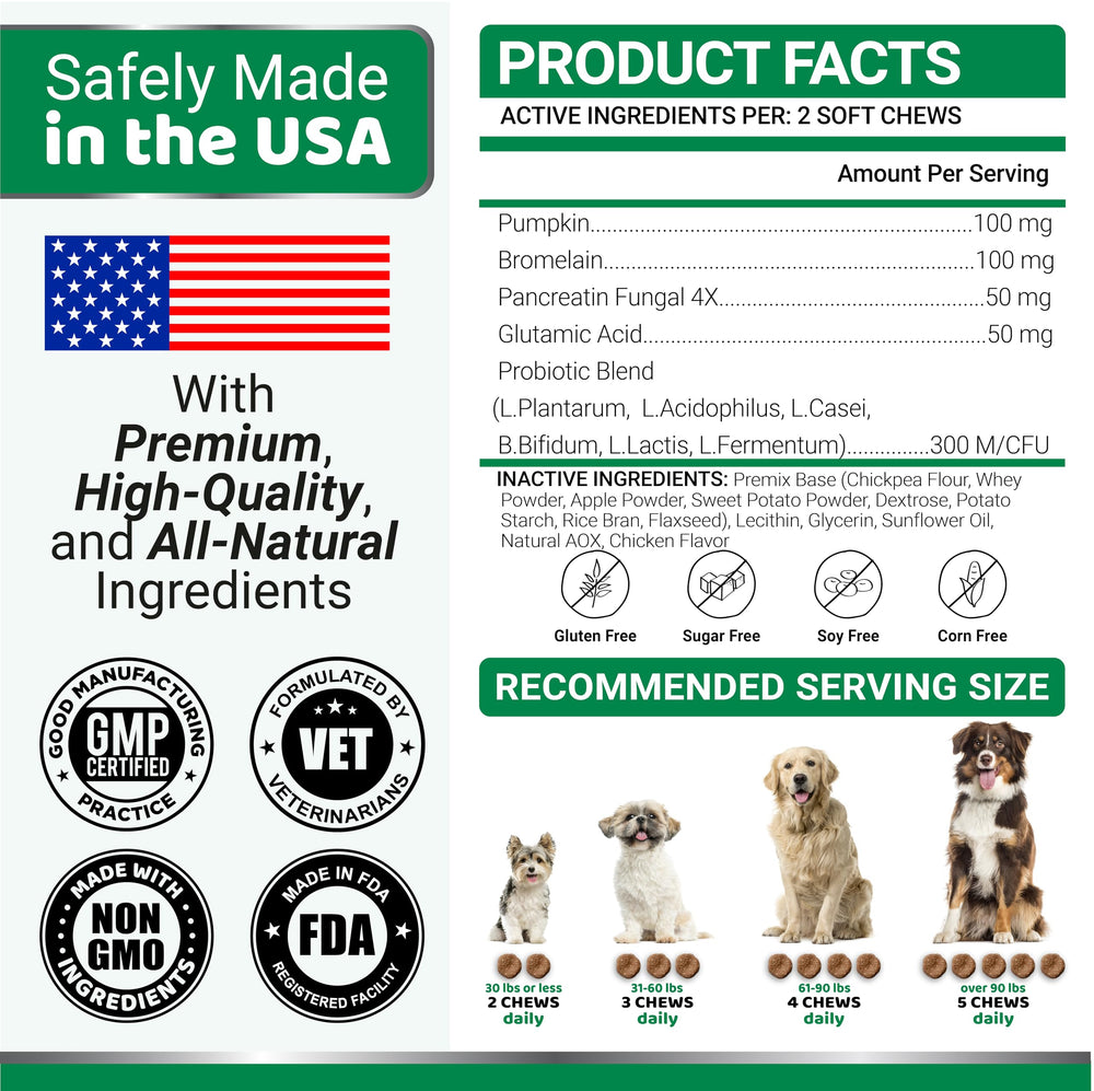 YUMA'S No Poo Chews gut health scene hints at stool-eating deterrent benefits.
