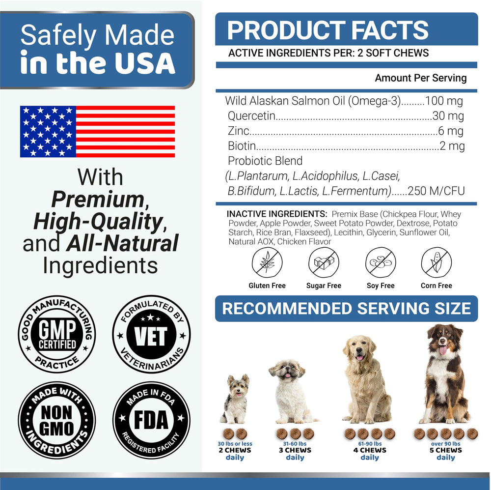 YUMA'S Omega-3 dog chews made in the USA under veterinary guidance.