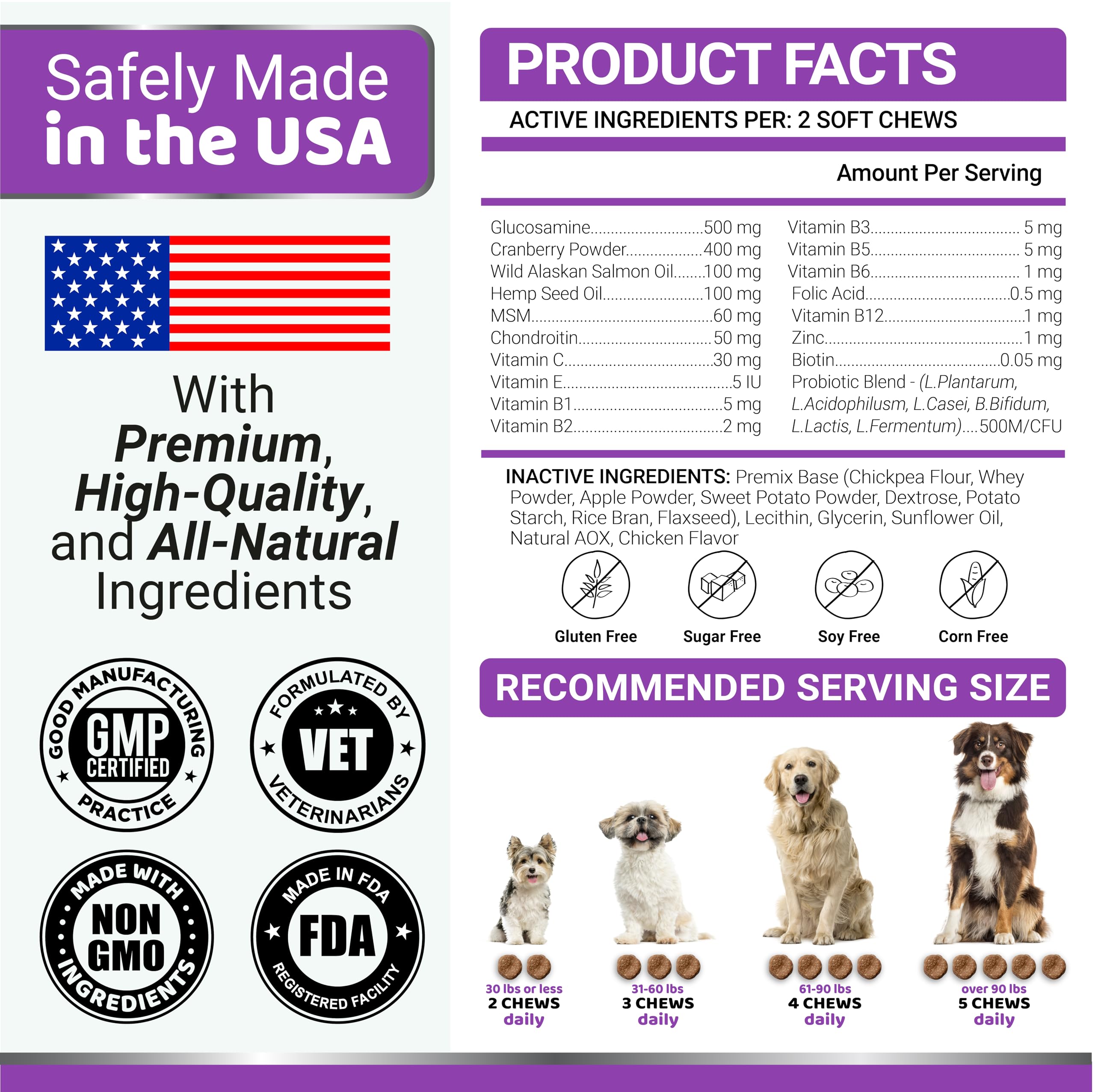 YUMA'S omega fatty acids support coat and skin wellness.