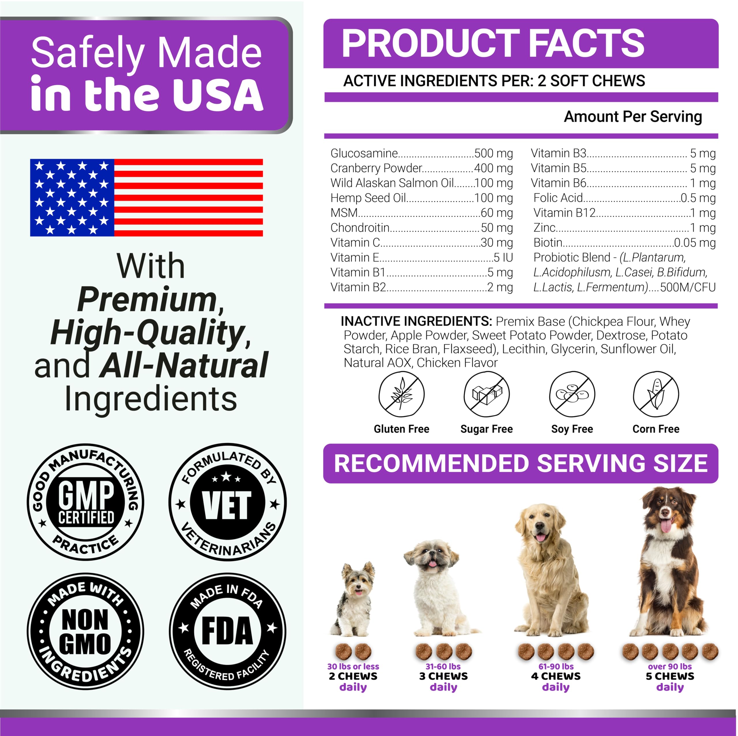 YUMA'S multivitamin suitable for puppies to seniors in everyday use