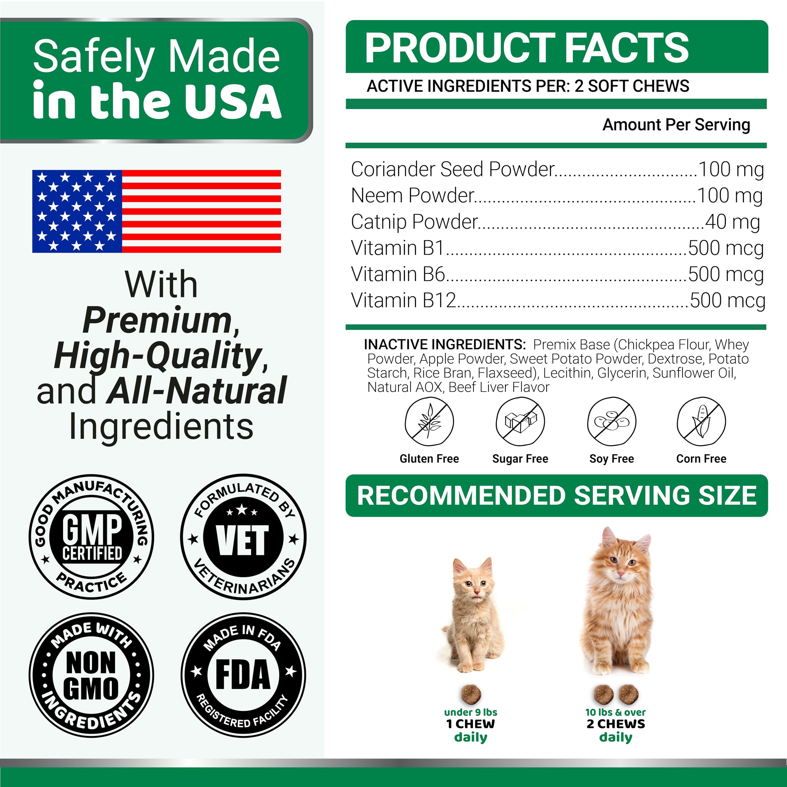 YUMA'S USA-made flea chews, manufactured in FDA-registered facility.