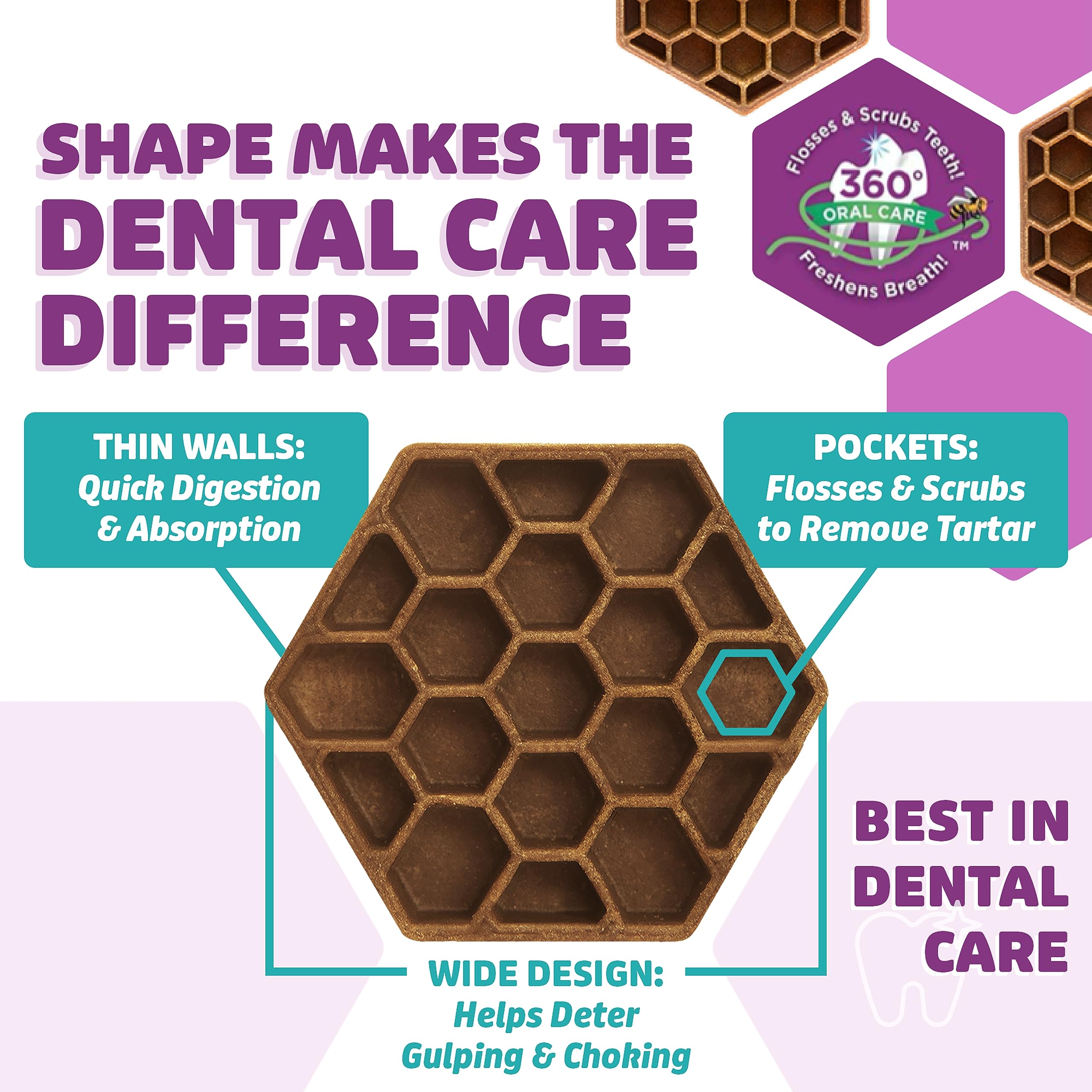 Yummy Combs vet-approved badge conveys trusted safety for dog chews.
