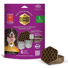Yummy Combs honeycomb shape provides 360-degree tooth cleaning.