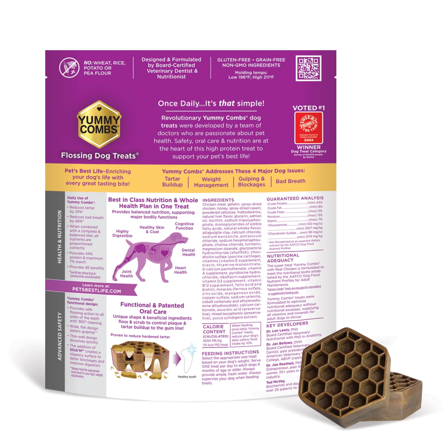 Yummy Combs 36oz 27-count packaging offers a value-packed dental routine.