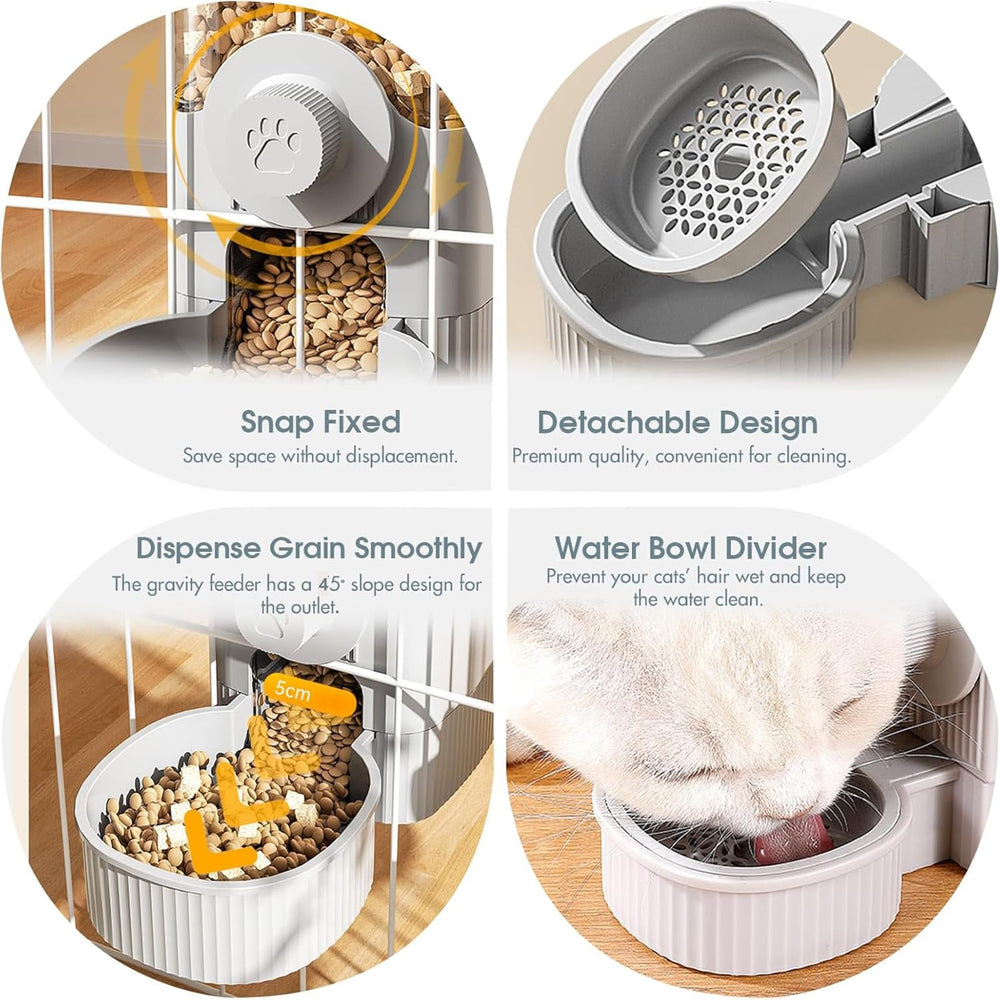 Yummy Sam small pet feeder set fits puppies and cats.