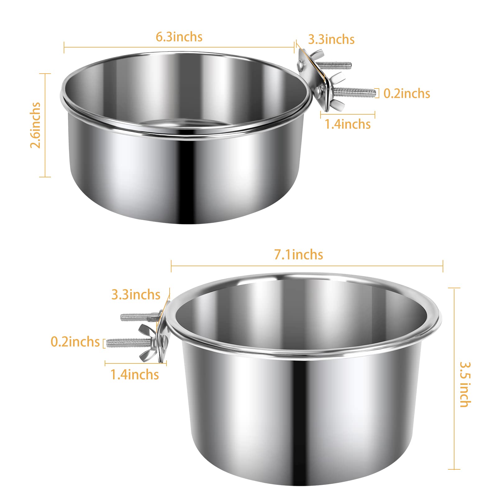 Yummy Sam stainless steel food bowl that's easy to clean and rust-resistant.