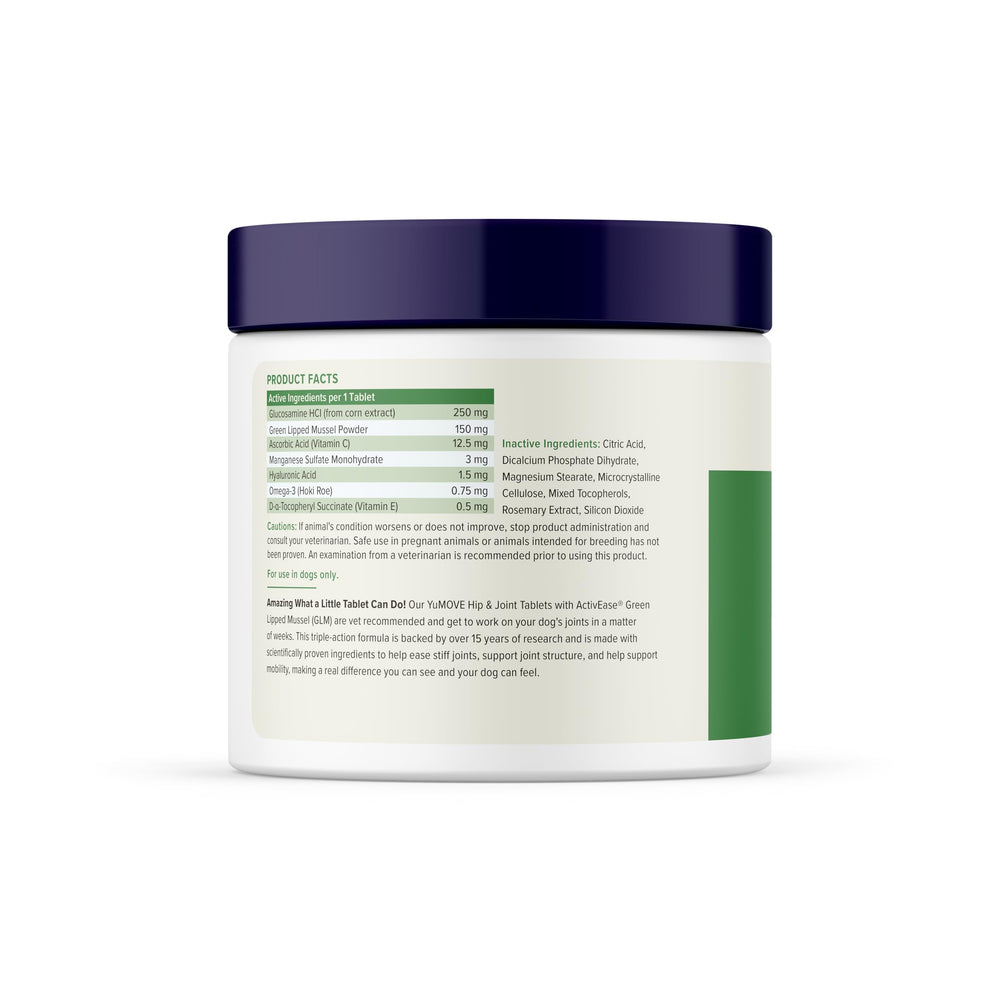YuMOVE ActivEase green lipped mussel omega-3 bottle highlighting joint nourishment