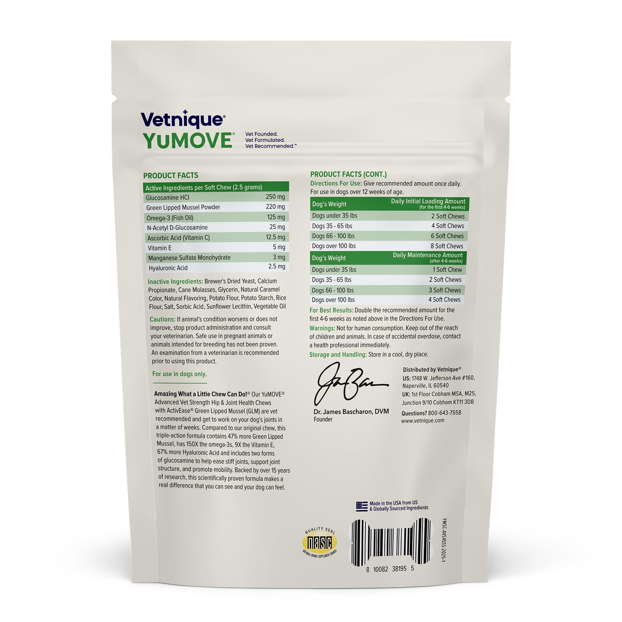 YuMOVE Advanced Vet Strength chews in use by a dog seeking improved mobility.