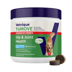 YuMOVE Advanced Vet Strength hip joint chews bottle for dogs with mobility support