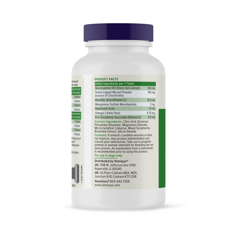 Close-up of glucosamine HCl and N-acetyl-D-glucosamine components.