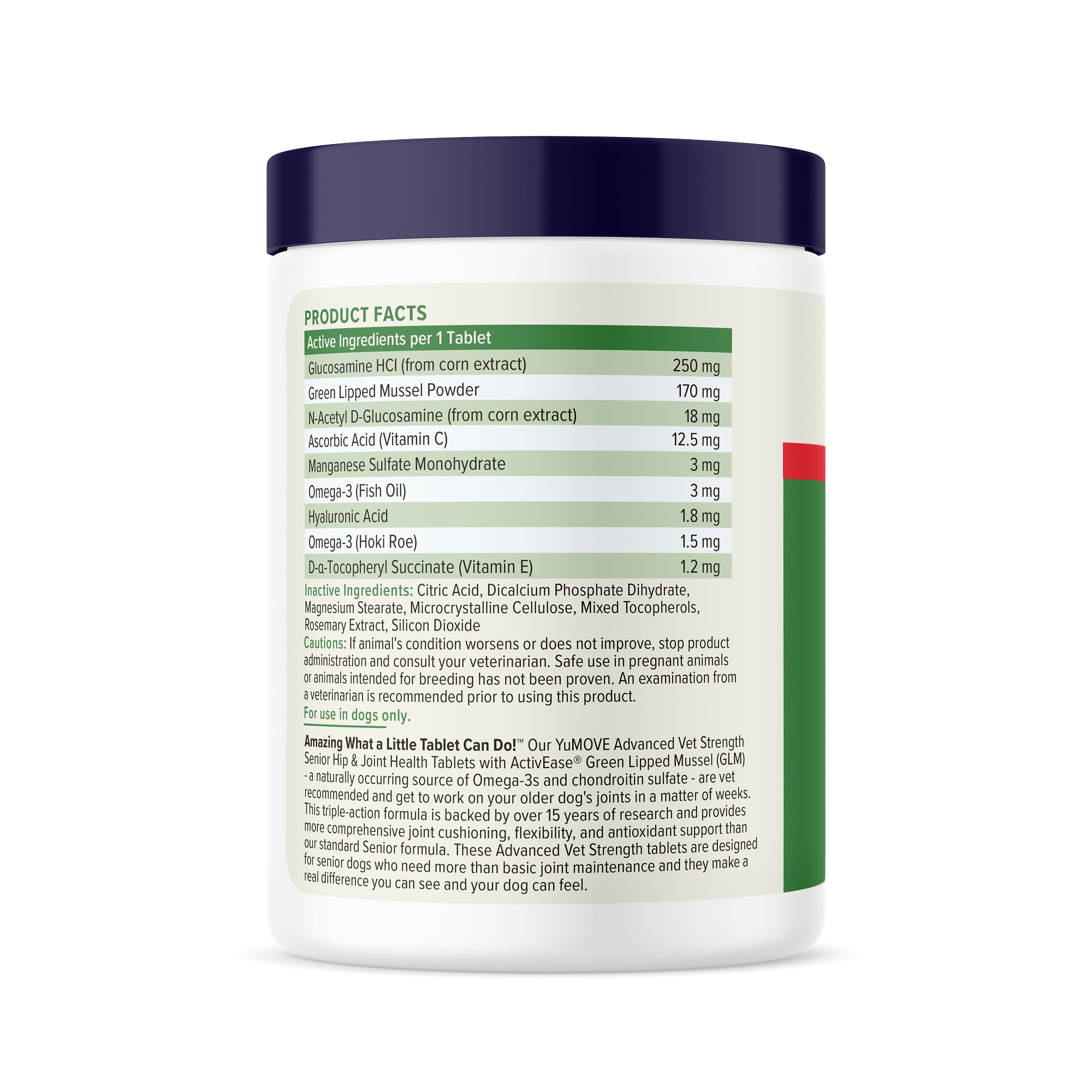 Green Lipped Mussel ingredient in YuMOVE supports joints.