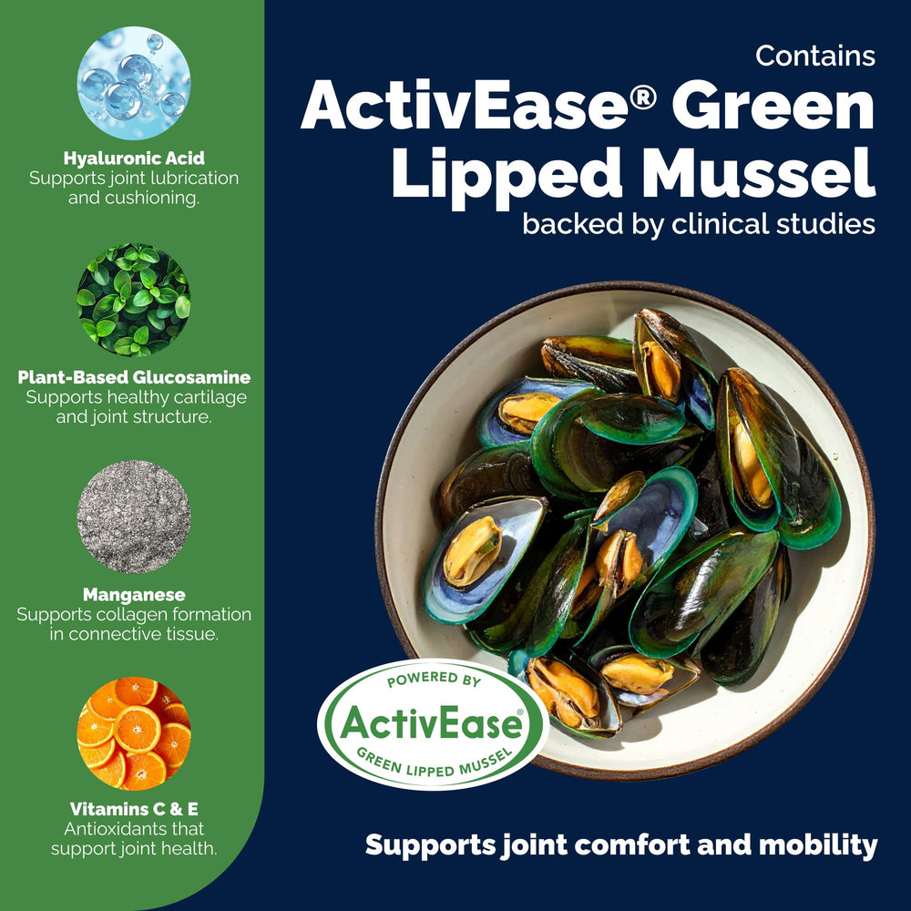 YuMOVE hyaluronic-acid-glucosamine image communicates joint lubrication benefits