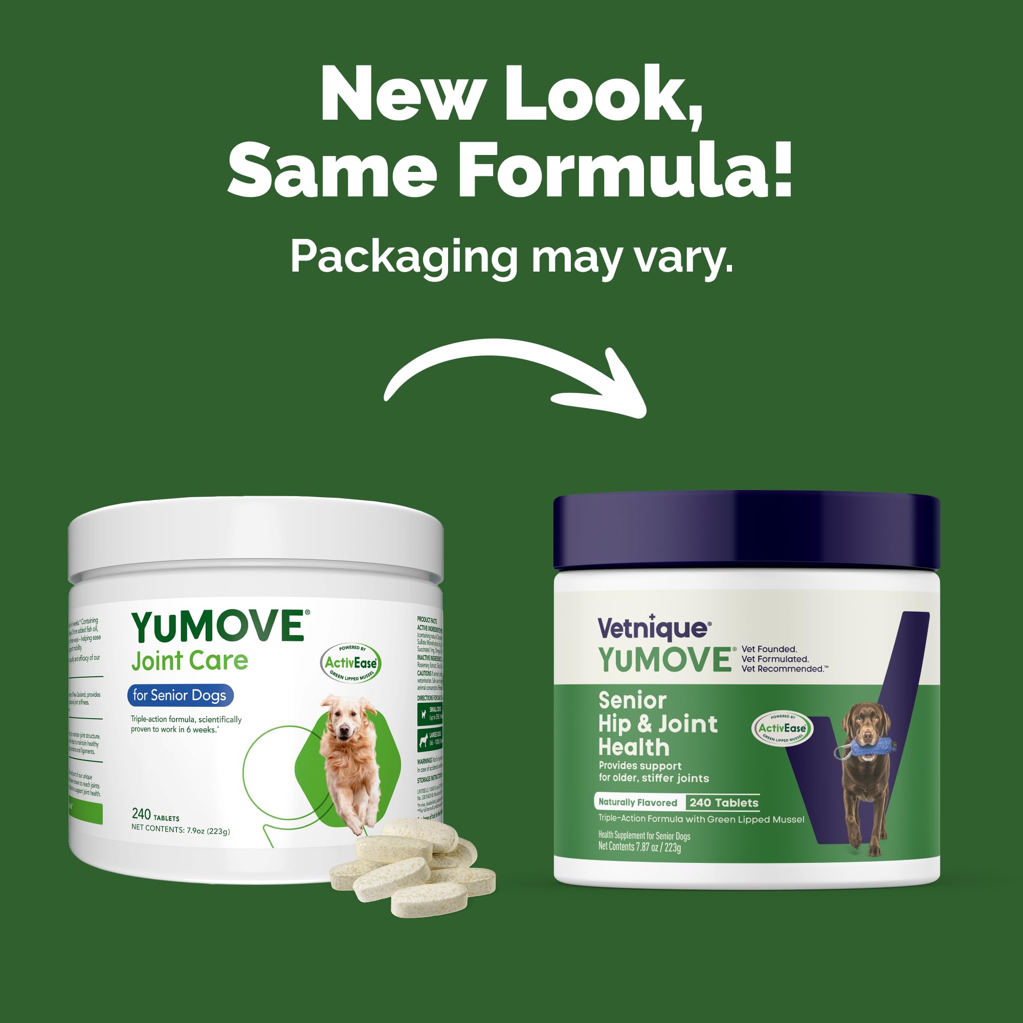 YuMOVE Senior chews resembling treats for simple daily dosing